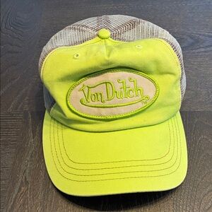 Von Dutch Neon Yellow Trucker Hat